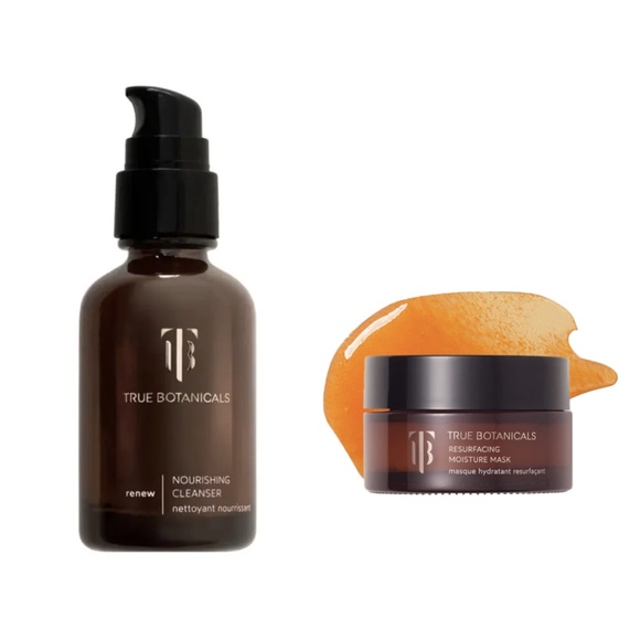Bundle 2pc New TRUE BOTANICALS Nourishing Cleanser + Resurfacing Moisture Mask